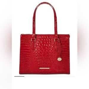 Brahmin Carnation Croc-Embossed Tote